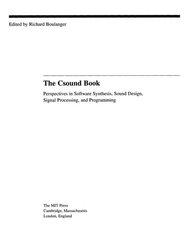 The Csound book