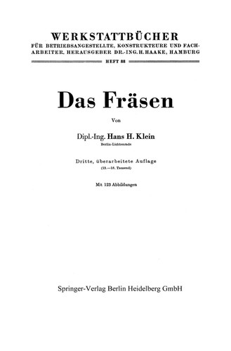 Das Fräsen