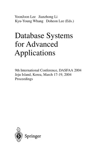 Database systems for advanced applications