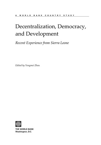 Decentralization, democracy, and development