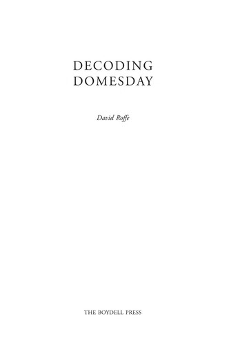 DECODING DOMESDAY