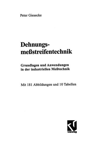 Dehnungsmeßstreifentechnik