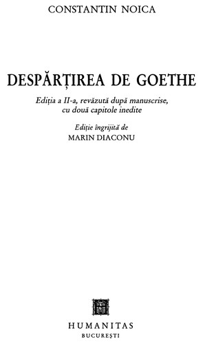 Despărţirea de Goethe