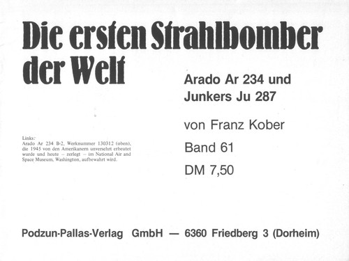 Die ersten Strahlbomber der Welt