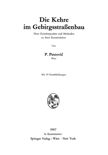Die Kehre im Gebirgsstraßenbau