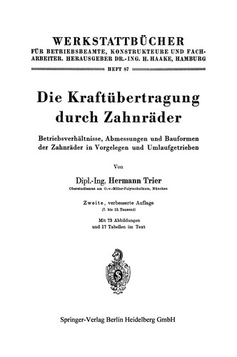 Die Kraftübertragung durch Zahnräder
