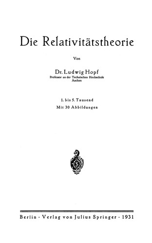 Die relativitätstheorie