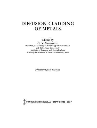 Diffusion Cladding of Metals