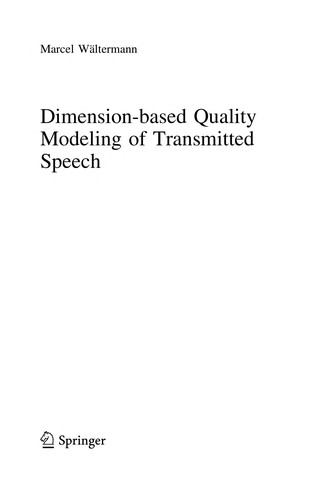Dimension-based Quality Modeling of Transmitted Speech