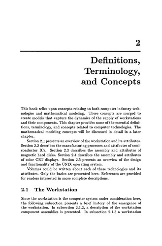 The Dynamics of the Computer Industry: Modeling the Supply of Workstations and their Components