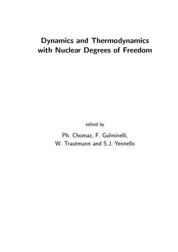 Dynamics and thermodynamics with nuclear degrees of freedom