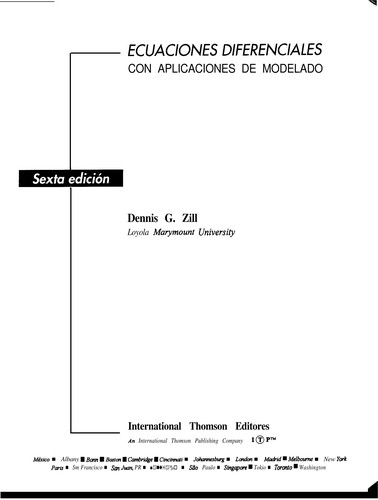 Ecuaciones Diferenciales Con Aplicacion de Modelado
