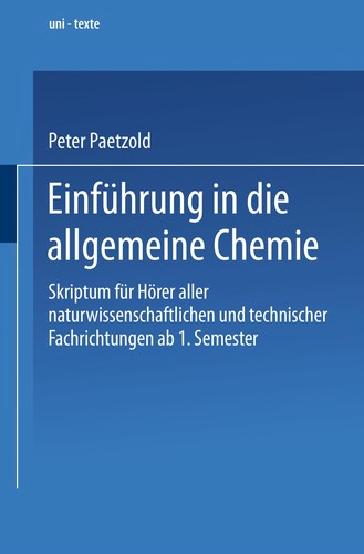 Einführung in die allgemeine Chemie