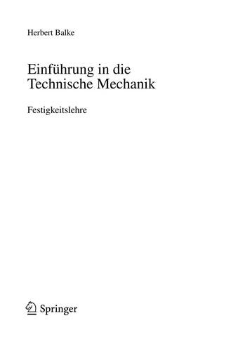 Einführung in die Technische Mechanik