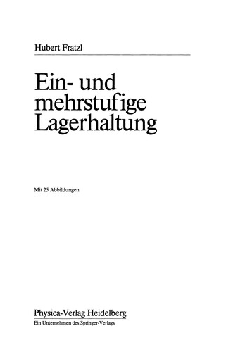 Ein- und mehrstufige Lagerhaltung