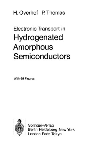 Electronic Transport in Hydrogenated Amorphous Semiconductors