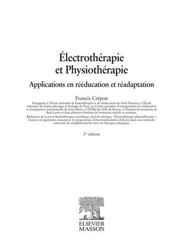 Électrothérapie et physiothérapie
