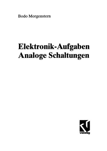 Elektronik-Aufgaben Analoge Schaltungen