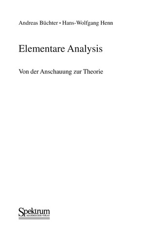 Elementare Analysis