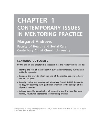 Enabling learning in nursing and midwifery practice