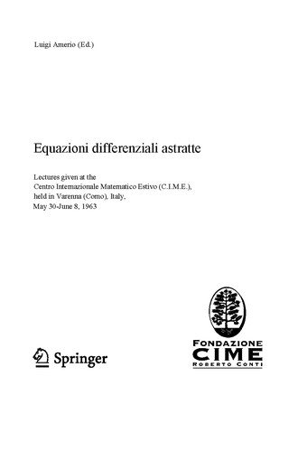 Equazioni differenziali astratte