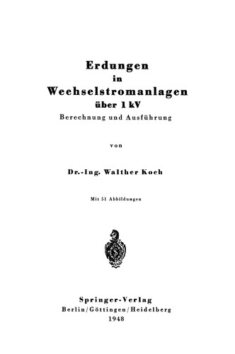 Erdungen in Wechselstromanlagen über 1 kV