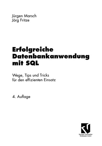 Erfolgreiche Datenbankanwendung mit SQL