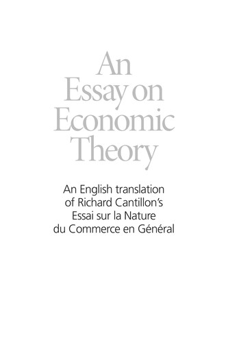 An essay on economic theory