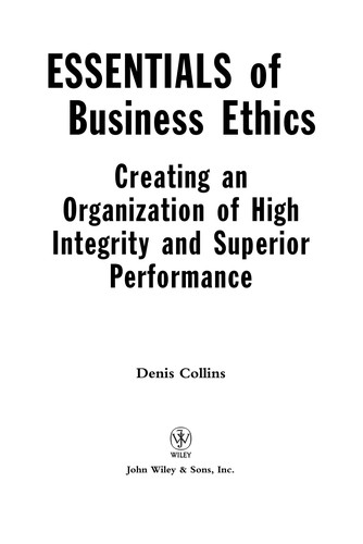 Essentials of business ethics
