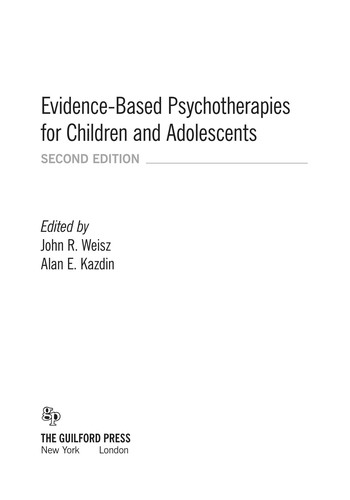 Evidence-based psychotherapies for children and adolescents
