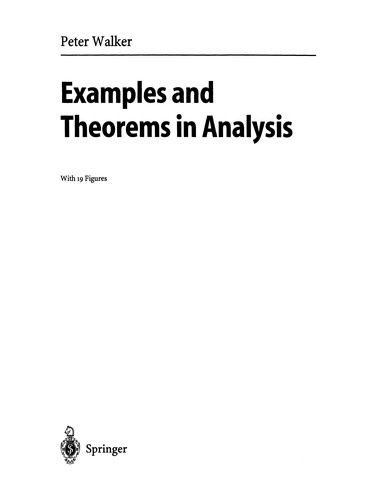 Examples and Theorems in Analysis
