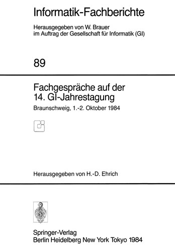 Fachgespräche auf der 14. GI-Jahrestagung