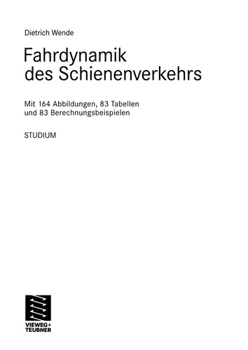Fahrdynamik des Schienenverkehrs