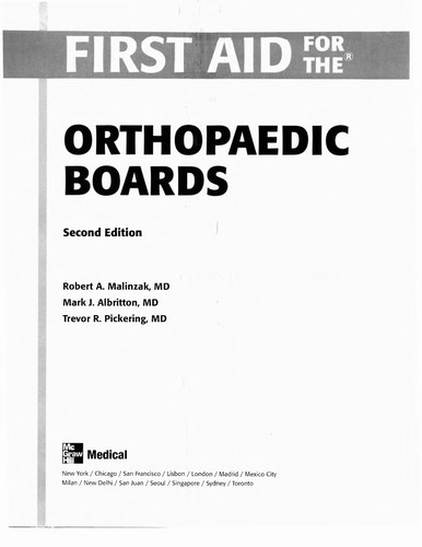 First aid for the orthopaedic boards