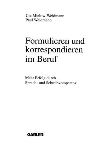 Formulieren und korrespondieren im Beruf