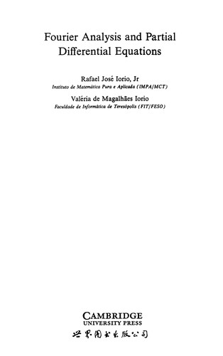 Fourier analysis and partial differential equations