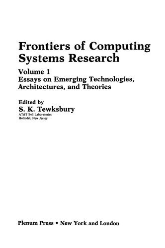 Frontiers of Computing Systems Research
