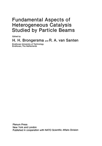 Fundamental Aspects of Heterogeneous Catalysis Studied by Particle Beams