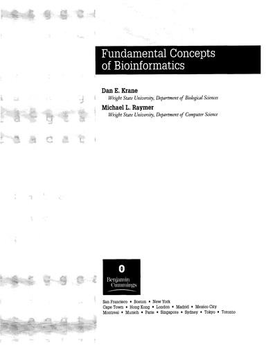 Fundamentals of bioinformatics