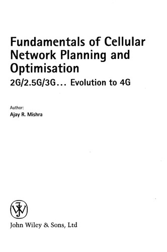 Fundamentals of cellular network planning and optimisation
