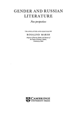 Gender and Russian literature