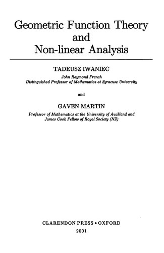 Geometric function theory and non-linear analysis