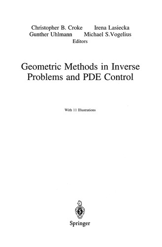 Geometric Methods in Inverse Problems and PDE Control