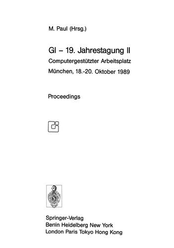 GI -- 19. Jahrestagung II