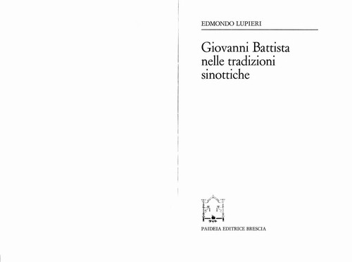 Giovanni Battista nelle tradizioni sinottiche