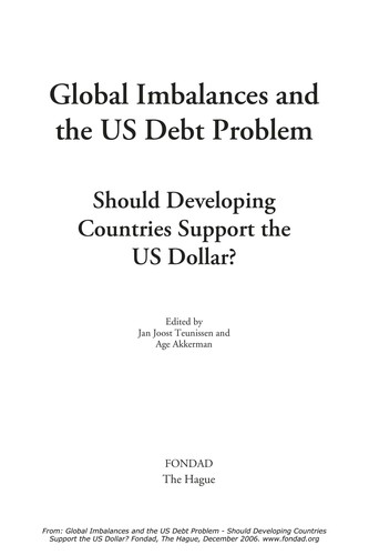 Global imbalances and the US debt problem