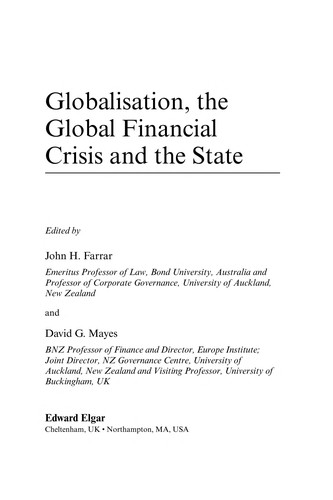 Globalisation, the global financial crisis and the state