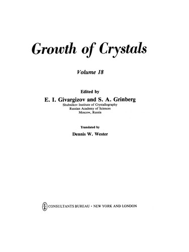 Growth of Crystals