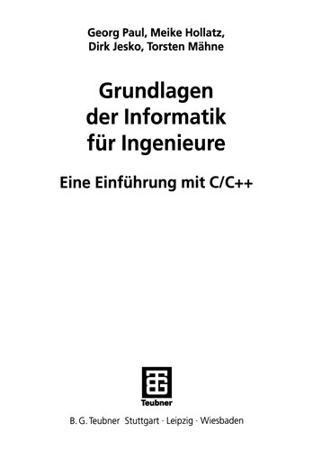 Grundlagen der Informatik für Ingenieure