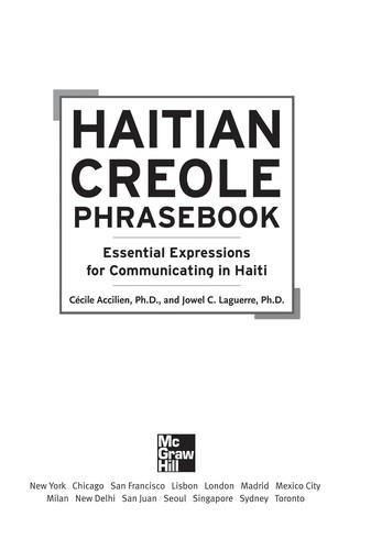 Haitian Creole phrasebook